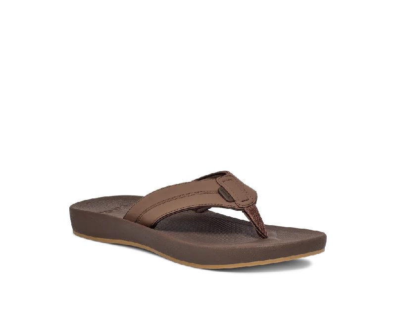 Men's sandals in a neutral color like black or brownSanuk Mens Cosmic Coast Sandals - Brown