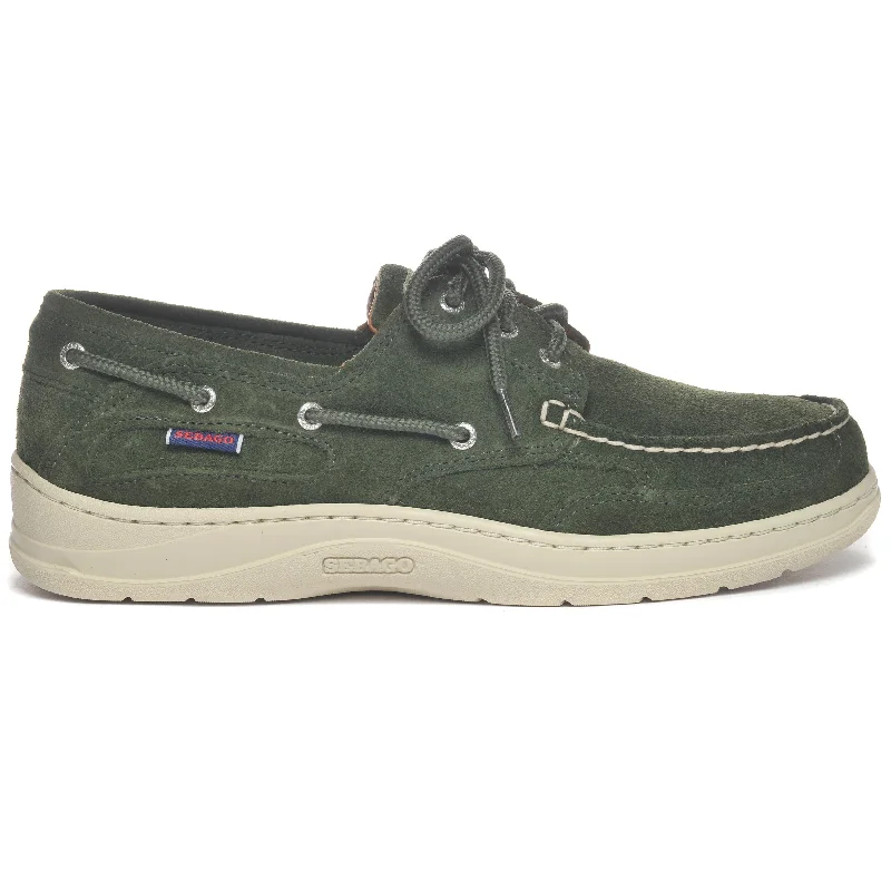 Men's boat shoes in a two - tone color schemeScotty - Green Military