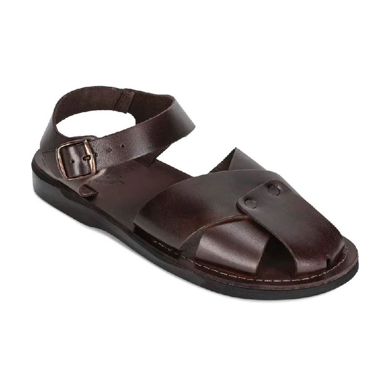 Men's sandals with a stretchy strap for a better fitKai - Leather Shielded Sandal | Brown