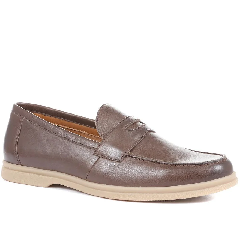 Men's loafers with a flexible sole for easy movementQuinten Leather Penny Loafers - QUINTEN / 321 690