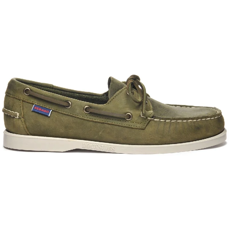 Men's boat shoes with a removable insoleDocksides Portland Crazy H - Forest Green