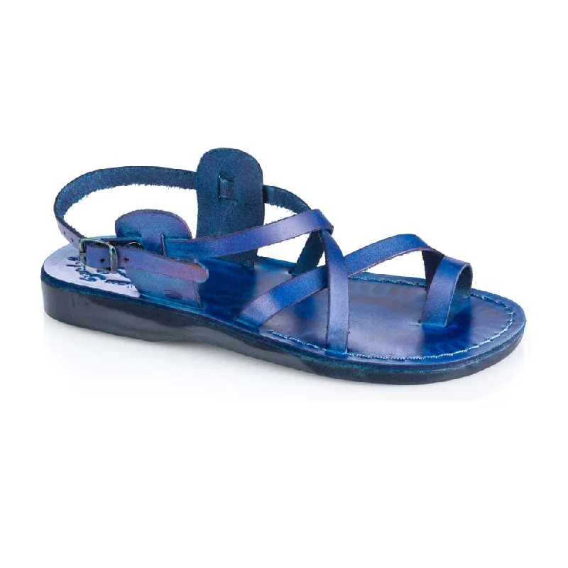 Men's sandals with a leather lining for comfortThe Good Shepherd Buckle - Leather Toe Loop Sandal | Blue