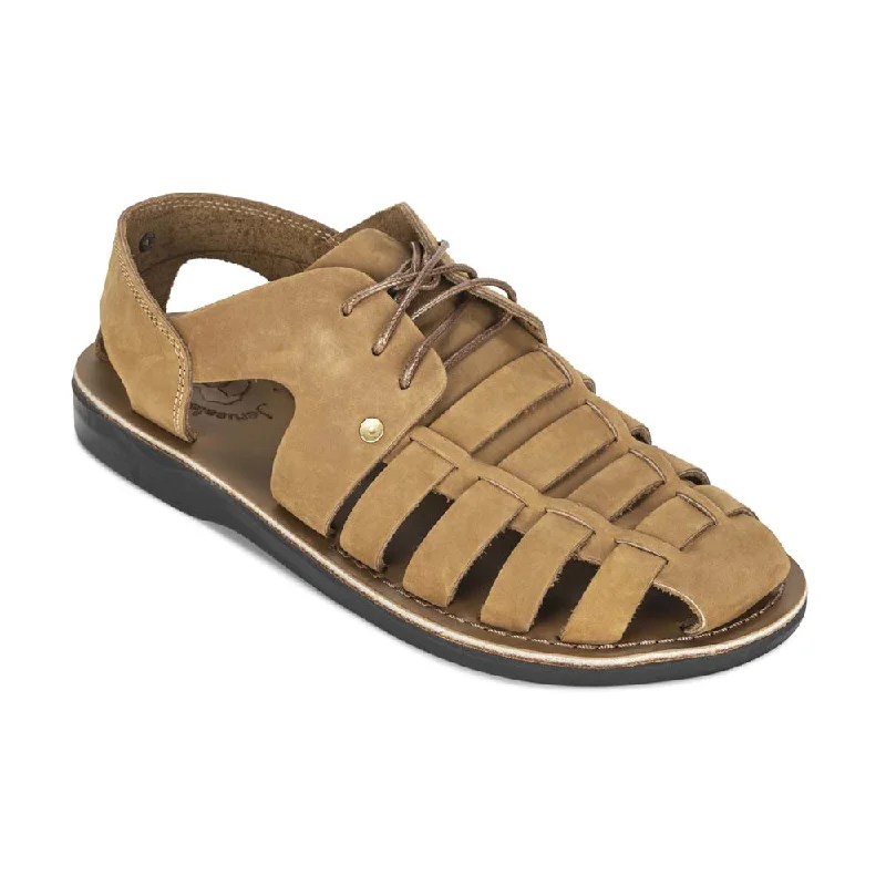 Men's sandals with a leather lining for comfortElliot - Leather Riverside Explorer Sandal | Tan Nubuck