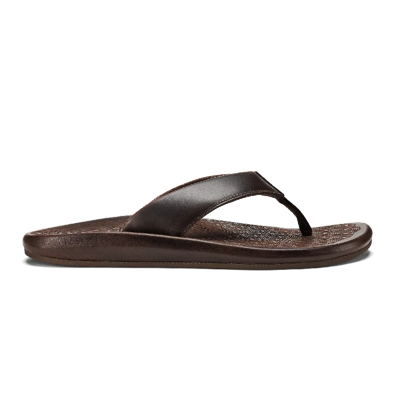 Men's sandals with a durable outer sole‘Ilikai - Dark Wood