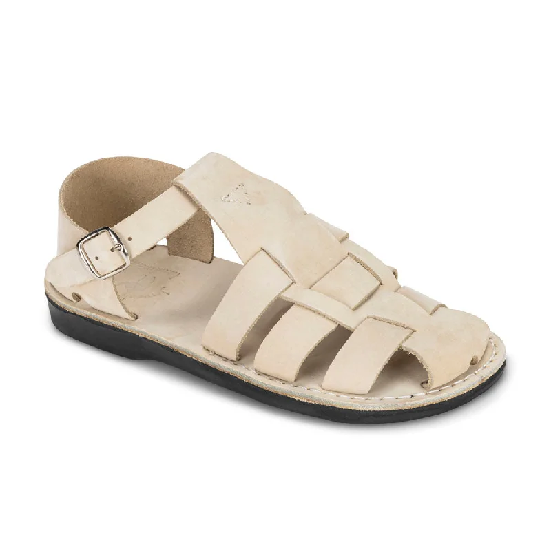 Men's sandals with a shock - absorbing insoleDaniel - Leather Fisherman Sport Sandal | White Nubuck