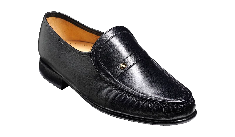 Men's loafers with a contrast stitching detailJefferson - Black Kid