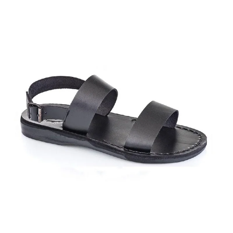 Men's sandals with a cushioned footbedGolan - Leather Slingback Flat Sandal | Black