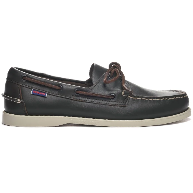 Men's boat shoes with a leather lacing systemDocksides Portland - Dark Brown