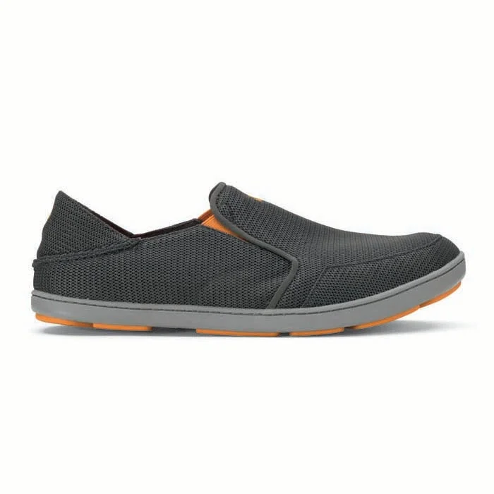 Men's loafers with a leather lining for comfortMens Olukai Nohea Mesh in Dark Shadow/Wild Dove