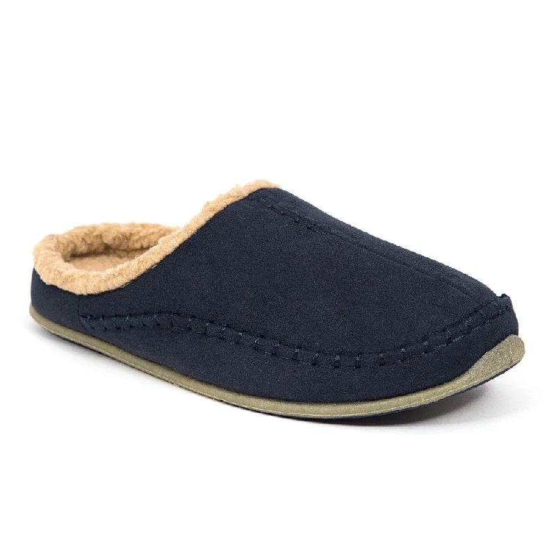 Men's slippers with a wool blend upper for warmthNordic Unisex in Navy