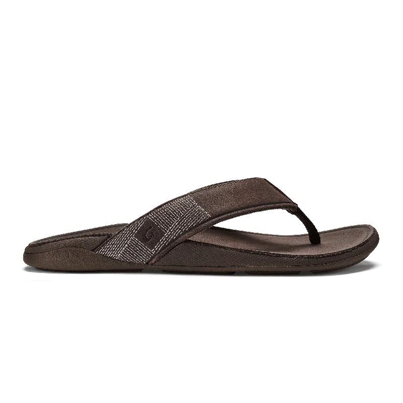 Men's sandals with a removable insole for cleaningTuahine - Dark Wood