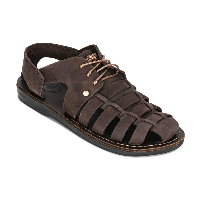 Men's sandals with a cushioned footbedElliot - Leather Riverside Explorer Sandal | Brown Nubuck