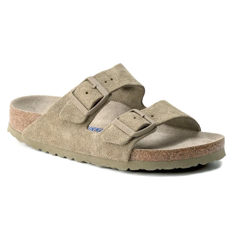 Men's sandals with a rubber sole for tractionBirkenstock Arizona Soft Footbed - Suede