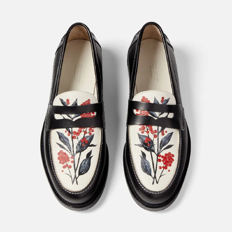 Men's loafers with a memory foam insoleWilde Hand-Painted Berry Penny Loafer - Men's