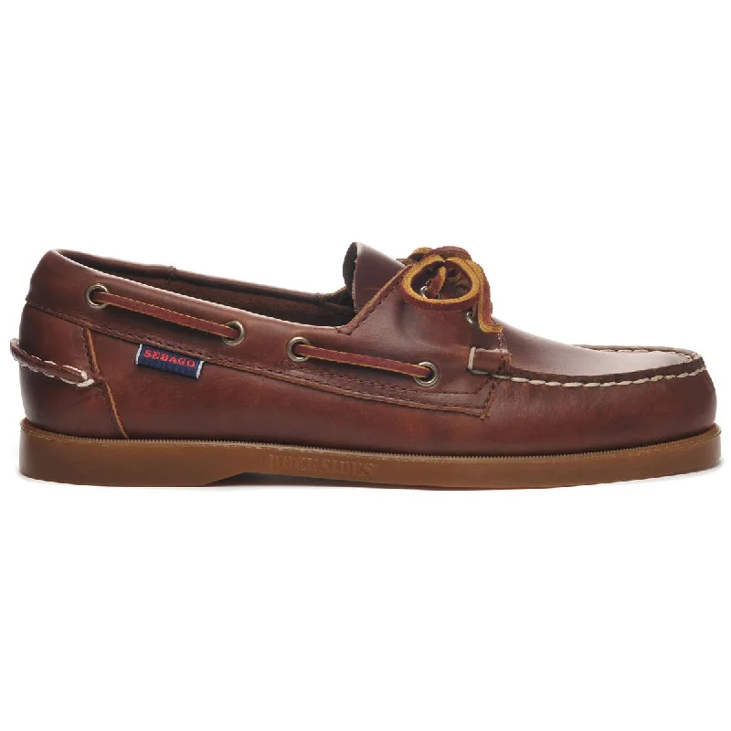 Men's leather boat shoes with a non - slip solePortland Waxed - Brown & Honey