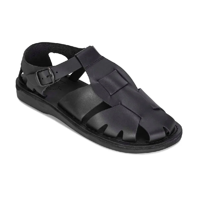 Men's sandals with a leather lining for comfortFinn - Leather Nomad Sandal | Black