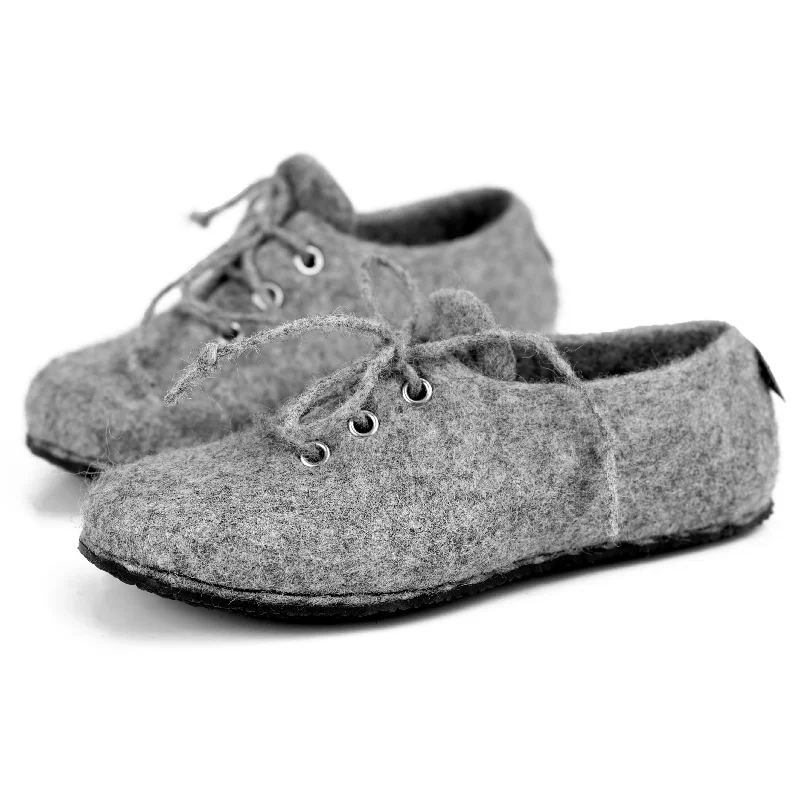 Men's slippers with a Velcro closure for easy on and offFelted Wool Sneakers for Men