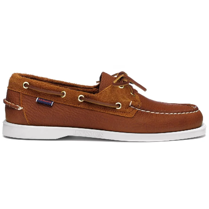 Waterproof men's boat shoes for boating activitiesPortland Nepal - Brown & Cognac