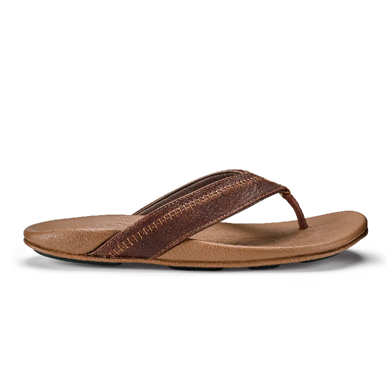 Men's sandals with a padded heelHiapo - Dark Java / Toffee