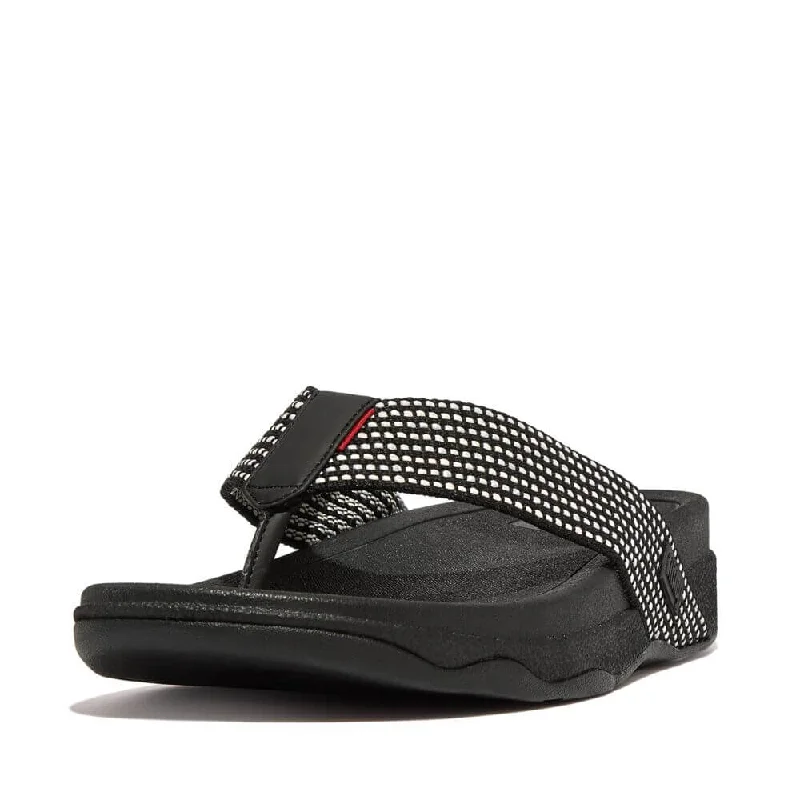 Men's sandals with a flexible sole for easy movementFitFlop Men's Surfer Weave Stripe Sandals - Black Mix