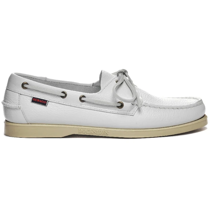 Stretchable men's boat shoes for a comfortable fitPortland Martellato - White