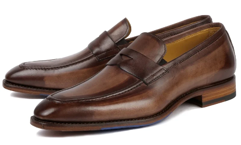 Men's loafers with a leather lining for comfortHampton Penny Loafer Brown