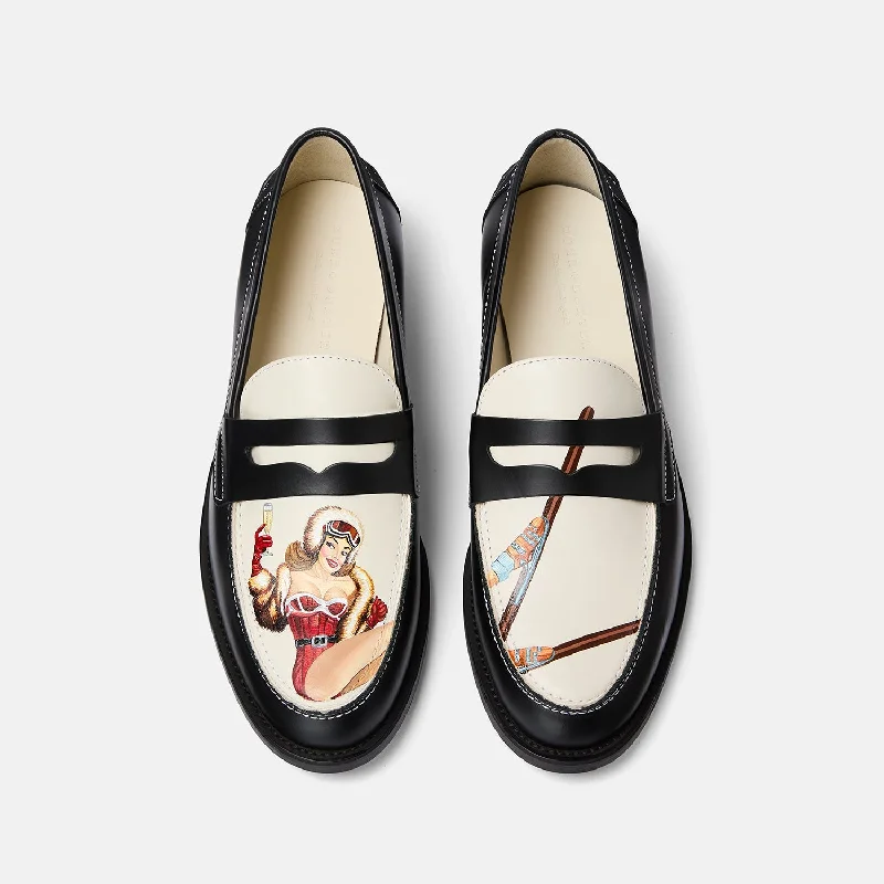 Men's loafers with a low - heeled designWilde Hand-Painted Après-Ski Penny Loafer - Men's