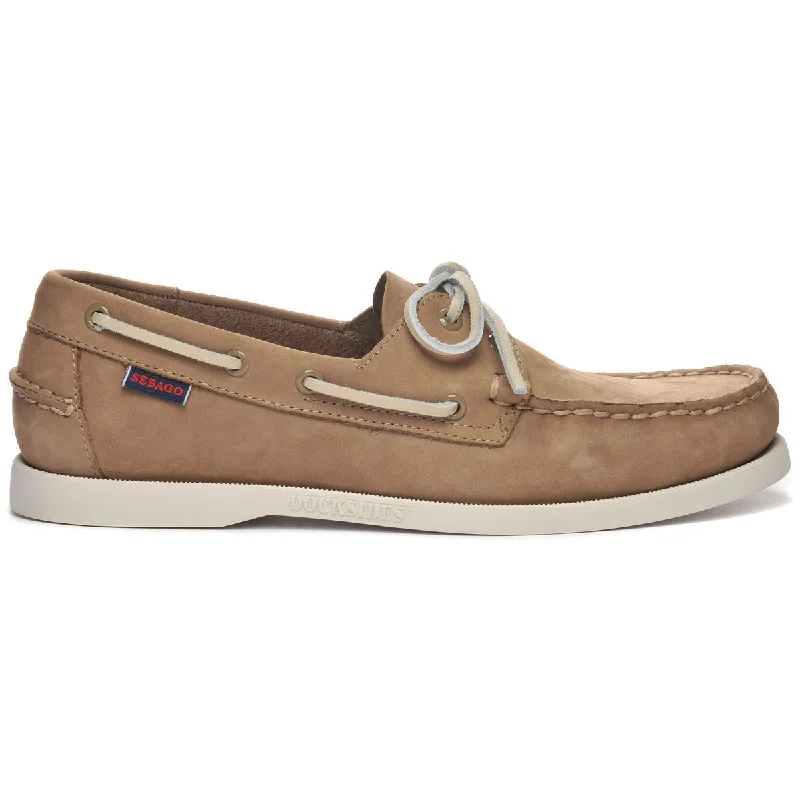 Men's boat shoes with a branded logo on the sideDocksides Portland Nubuck - Taupe