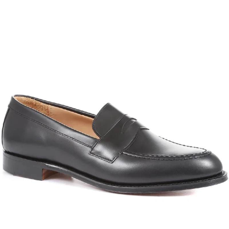 Men's loafers with a contrast stitching detailCannon Leather Penny Loafers - CANNON / 27192082