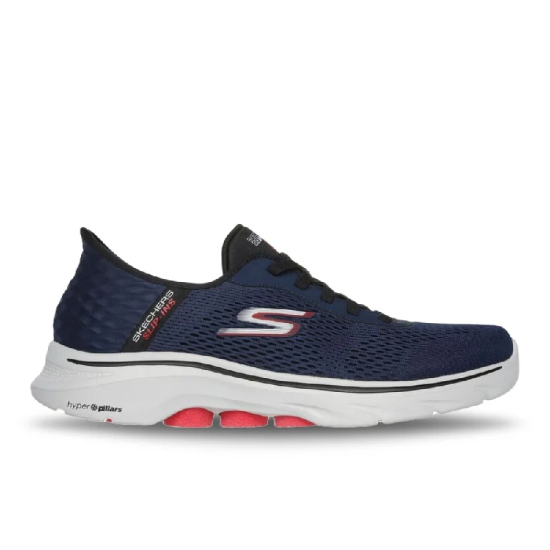 Men's loafers with a pointed toe for a stylish appearanceSkechers Men's Slip-Ins GO WALK 7 Free Hand 2 - Navy/Red