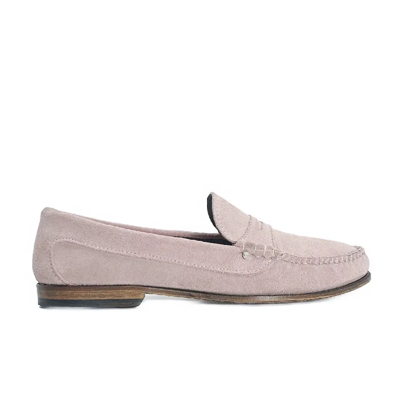 Men's loafers with a flexible sole for easy movementKKB Penny Loafer:  Pink Suede