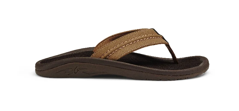 Men's sandals with a perforated leather upper for ventilationHokua - Tan