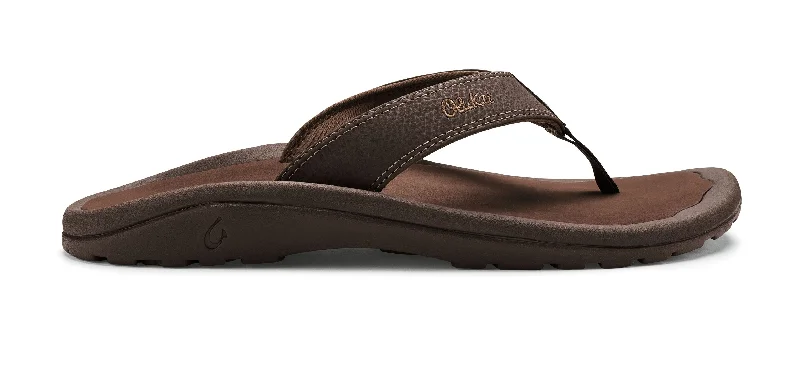 Men's sandals with a contrast stitching detailOhana - Dark Java