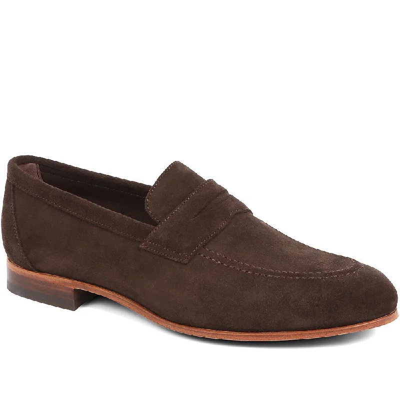 Men's loafers with a pointed toe for a stylish appearanceCristo Leather Penny Loafers - CRISTO / 321 995