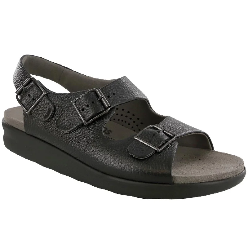 Men's leather sandals with an adjustable strapBravo - Black