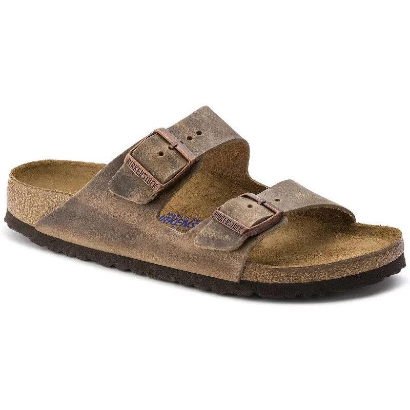 Men's sandals with a padded heelArizona Soft Footbed Oiled Leather - Regular