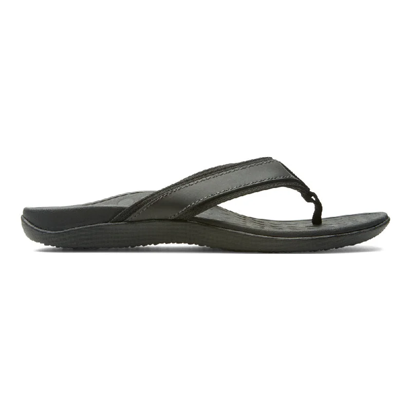 Men's sandals with a wide strap for supportTide - Black - Men's