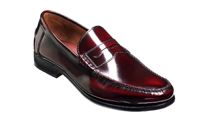 Men's loafers with a removable insole for cleaningNewington - Burgundy Hi-Shine