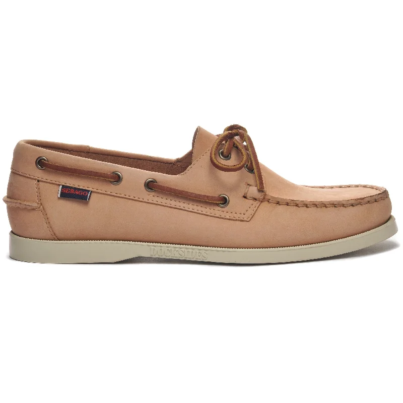 Men's boat shoes with a leather lacing systemPortland Veg - Natural