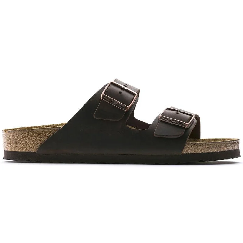 Men's sandals with a buckle closureBirkenstock Men's Arizona Habana Oiled Leather (Oversizes Available)