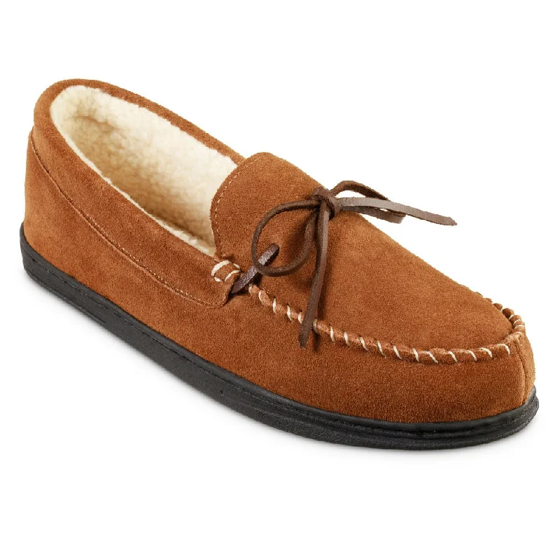 Men's slippers with a memory foam insoleMen's Genuine Suede Moccasin Slippers