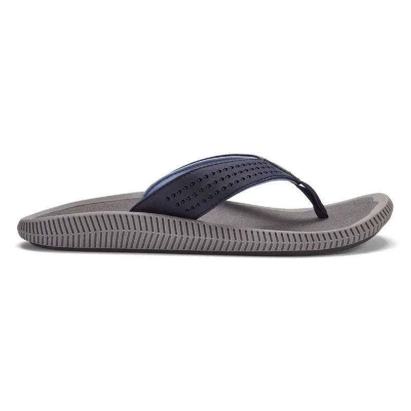 Men's sandals with a flexible sole for easy movementOluKai Men's Ulele Blue Depth/Charcoal