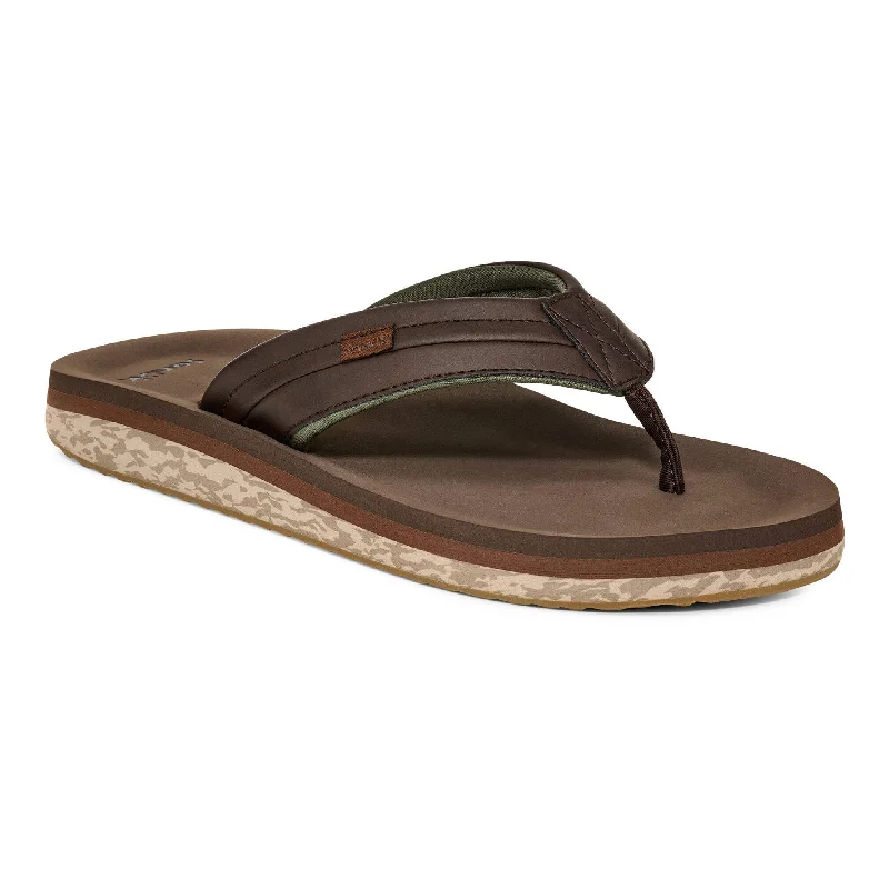 Men's sandals in a neutral color like black or brownSanuk Mens Tiderush Sandals - Dark Brown