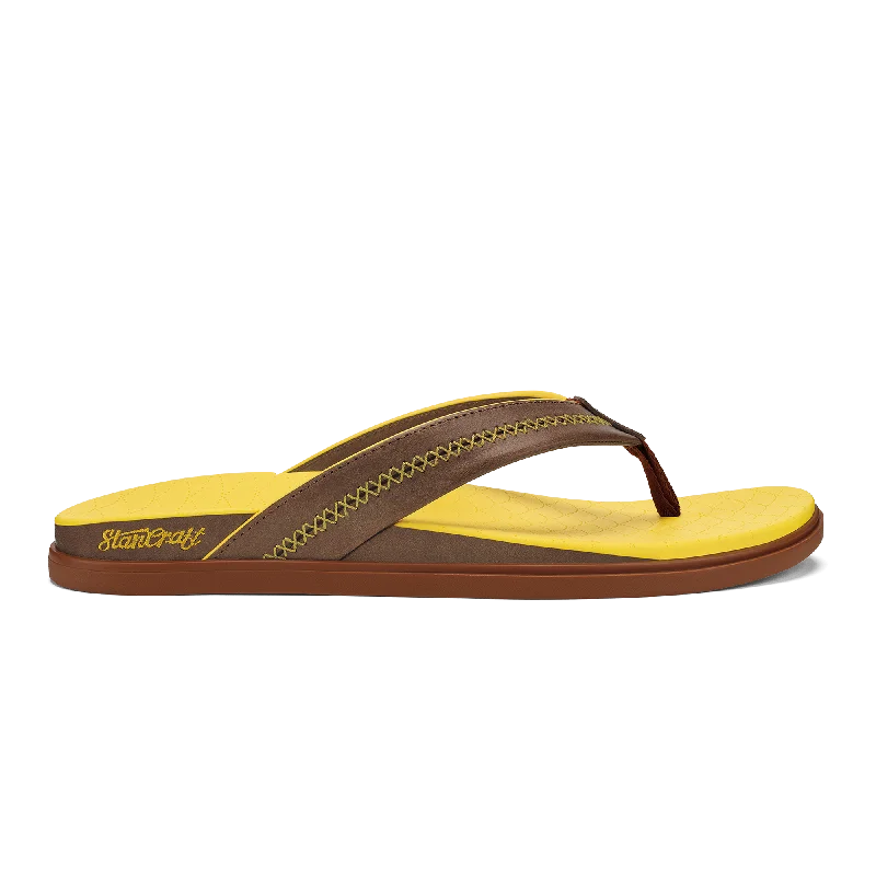 Waterproof men's sandals for water activitiesShoreline  -  Brown Sugar / Yellow Hibiscus