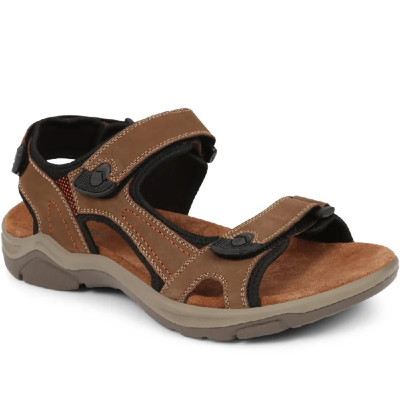 Men's sandals with a shock - absorbing insoleAdjustable Leather Sandals - DDIN39013 / 324 991