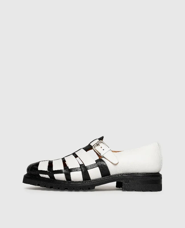 Men's sandals with a stretchy strap for a better fitBarkley FSI - black/white