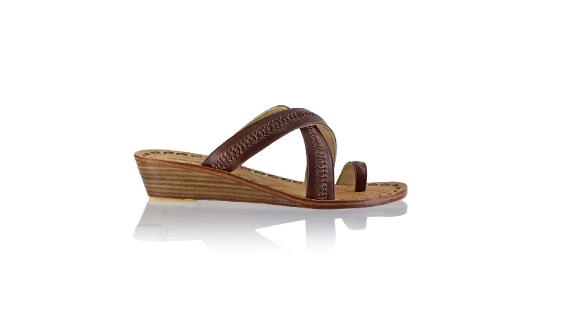 Men's sandals with a cushioned footbedBatu 35mm Wedges - Dark Brown