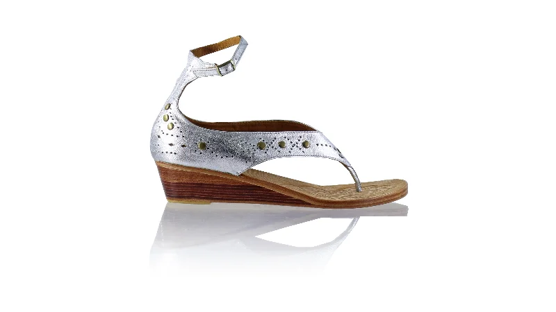 Men's sandals in a neutral color like black or brownMiranda 35mm Wedge - Silver