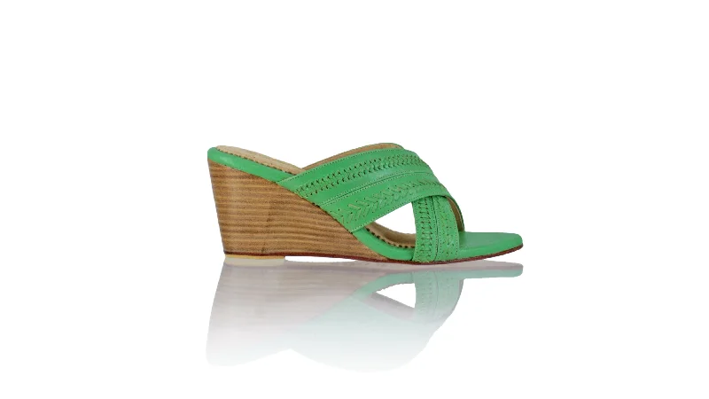 Men's sandals with a decorative buckle or charmParamita 80mm Wedge - Green