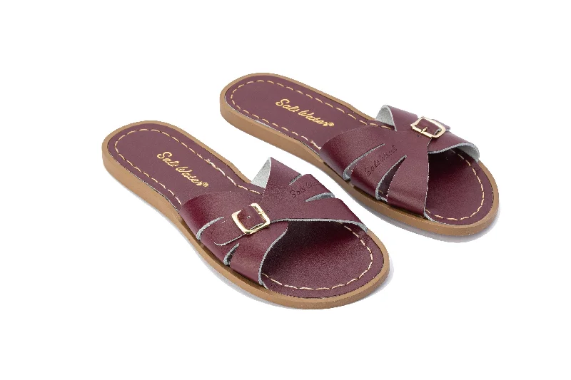 Waterproof men's sandals for water activitiesSalt Water Classic Slide - Claret